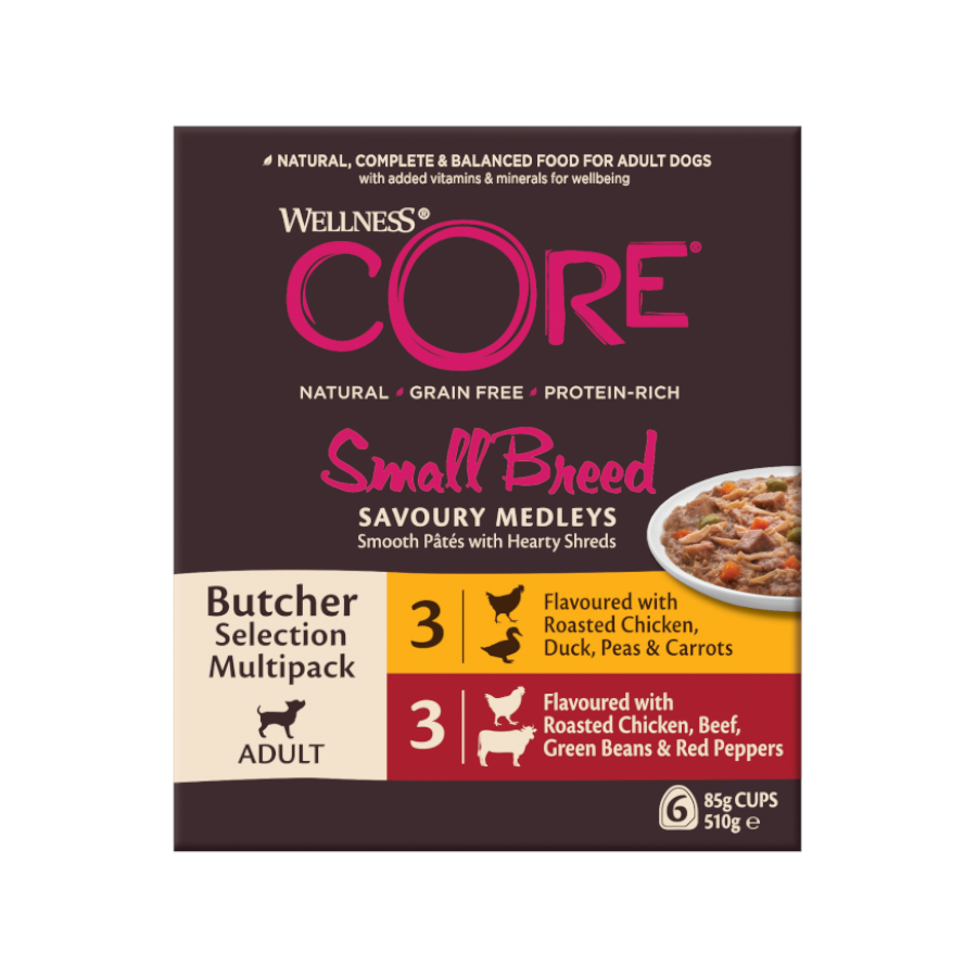 6 tarrinas x 85 g Wellness Core Small Butcher Selection tarrina para perros, , large Imagen numero 2